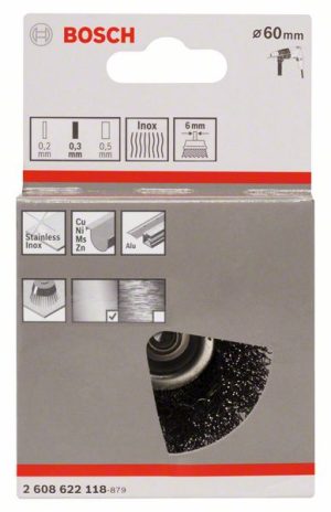 Bosch Talasasta obodna četka 60x0,3 mm, nerđajuća 2608622118