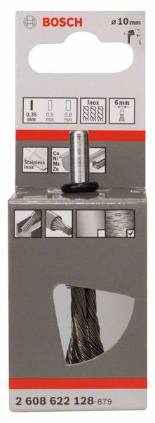 Bosch Krajnja pletena četka 10x0,35 mm, nerđajuća 2608622128
