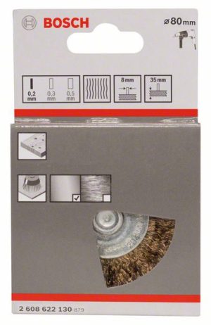 Bosch Točak od talasaste žice 80x0,2 mm, obložen mesingom 2608622130