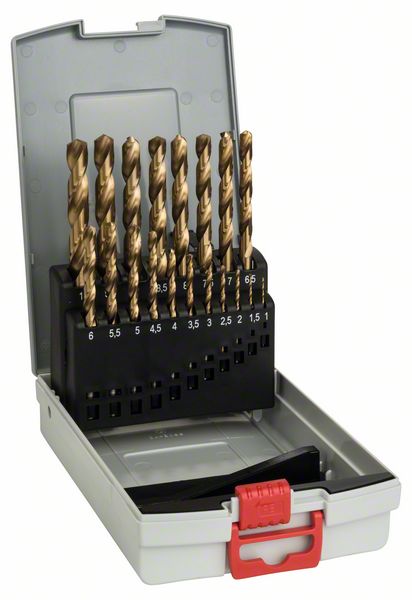 Bosch 19-delni ProBox komplet burgija za metal HSS-TiN (obloženih titanijumom). 1–10 mm 2608587015
