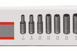 Bosch 9-delni komplet nasadnih ključeva, dužine 7–19 mm 2608551099