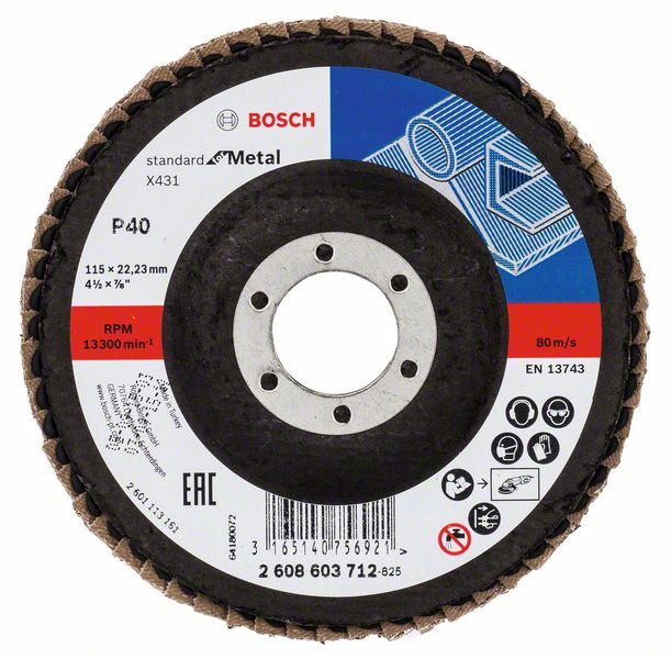 Bosch Lamelni brusni disk X431, Standard for Metal 2608603712