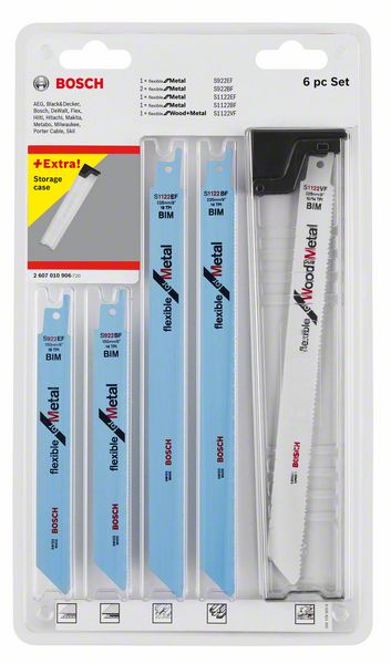 Bosch Komplet listova univerzalne testere Wood and Metal, 6 komada 2607010906