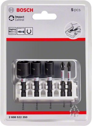 Bosch 5-delno pakovanje Impact Control nastavaka za odvrtače i matice 2608522350