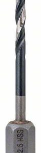 Bosch HSS spiralna burgija sa šestostranim prihvatom 2,5mm 2608577047