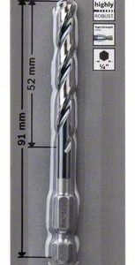Bosch HSS spiralna burgija sa šestostranim prihvatom 5,0mm 2608577056