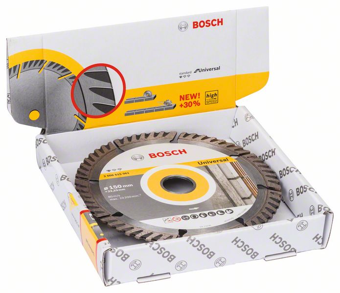Bosch Dijamantska rezna ploča Standard for Universal 150x22,23 (pakovanje od 10 kom.) 2608615062