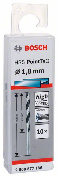Bosch HSS spiralna burgija PointTeQ 1,8 mm 2608577186