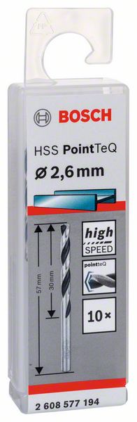 Bosch HSS spiralna burgija PointTeQ 2,6 mm 2608577194