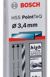 Bosch HSS spiralna burgija PointTeQ 3,4 mm 2608577202