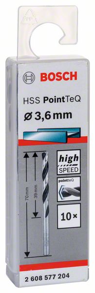 Bosch HSS spiralna burgija PointTeQ 3,6 mm 2608577204