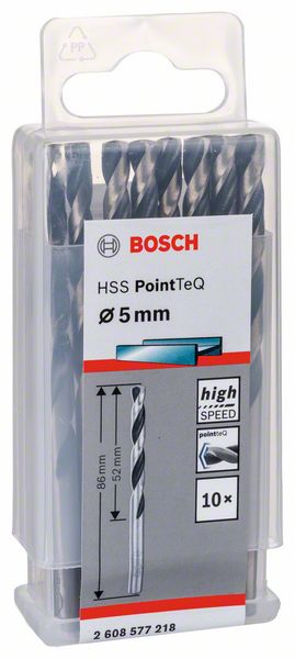 Bosch HSS spiralna burgija PointTeQ 5,0 mm 2608577218