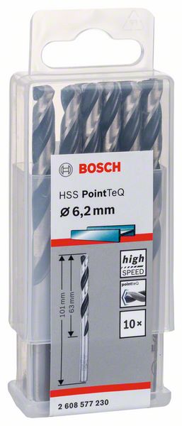 Bosch HSS spiralna burgija PointTeQ 6,2 mm 2608577230