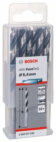 Bosch HSS spiralna burgija PointTeQ 6,4 mm 2608577232