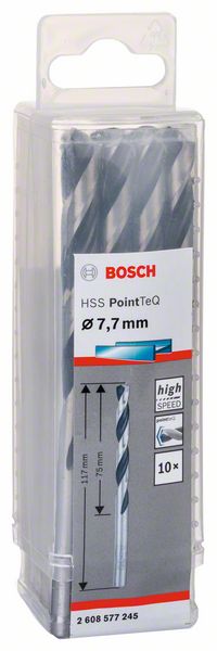 Bosch HSS spiralna burgija PointTeQ 7,7 mm 2608577245