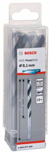 Bosch HSS spiralna burgija PointTeQ 8,1 mm 2608577249