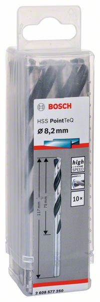 Bosch HSS spiralna burgija PointTeQ 8,2 mm 2608577250