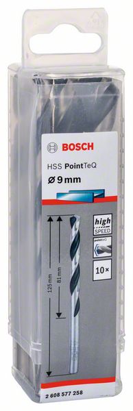 Bosch HSS spiralna burgija PointTeQ 9,0 mm 2608577258