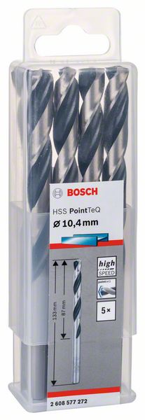 Bosch HSS spiralna burgija PointTeQ 10,4 mm 2608577272