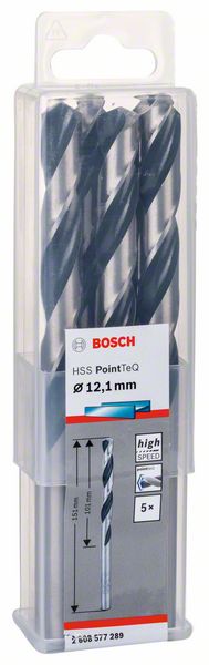 Bosch HSS spiralna burgija PointTeQ 12,1 mm 2608577289