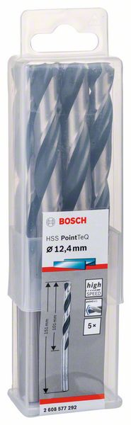 Bosch HSS spiralna burgija PointTeQ 12,4 mm 2608577292