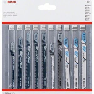 Bosch 10-delni komplet listova ubodne testere sa T držačem, Wood and Metal 2607011170