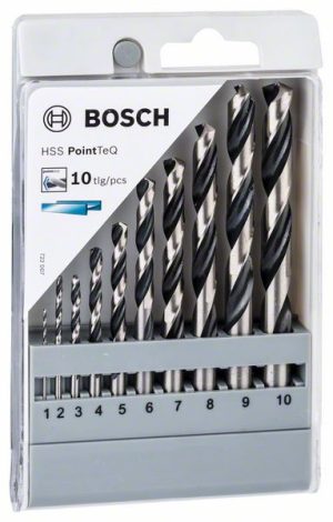 Bosch Komplet HSS spiralnih burgija PointTeQ, 10 delova, 1–10 mm 2608577348