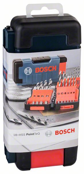 Bosch ToughBox komplet HSS spiralnih burgija PointTeQ, 18 delova, 1–10 mm 2608577350