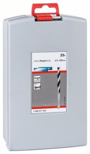 Bosch HSS spiralna burgija PointTeQ, 25 delova, ProBox, 1–13 mm 2608577352