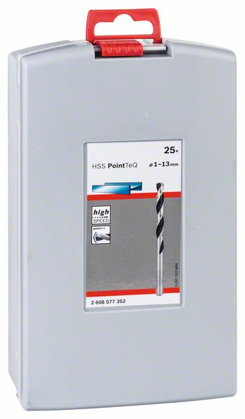 Bosch HSS spiralna burgija PointTeQ, 25 delova, ProBox, 1–13 mm 2608577352