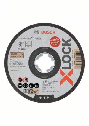 Bosch X-LOCK Standard for Inox 125x1x22,23 mm za ravno sečenje 2608619262