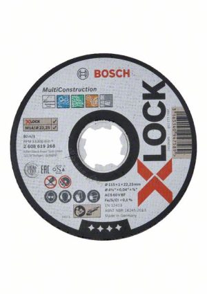 Bosch X-LOCK Multi Material 115x1x22,23, ravno sečenje 2608619268