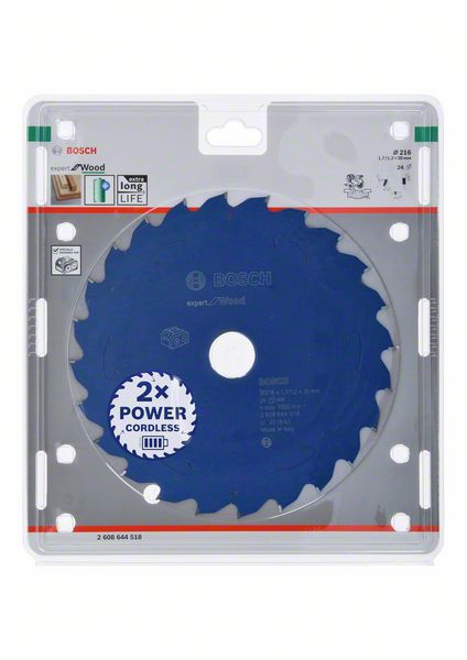 Bosch Expert for Wood list kružne testere za akumulatorske testere 216x1.7/1.2x30 T24 2608644518