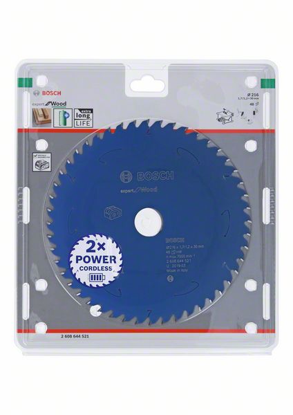 Bosch Expert for Wood list kružne testere za akumulatorske testere 216x1.7/1.2x30 T48 2608644521