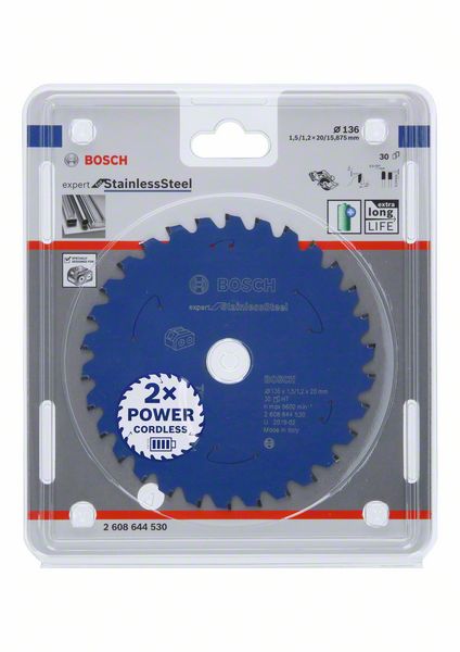 Bosch Expert for Stainless Steel list kružne testere za akumulatorske testere 136x1.5/1.2x20 T30 2608644530