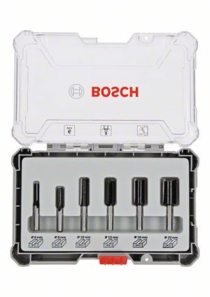 Bosch Komplet ravnih glodala, 6 komada, držač od 8 mm 2607017466