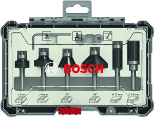 Bosch Komplet glodala, 6 komada, Trim&Edging držač od 6 mm 2607017468