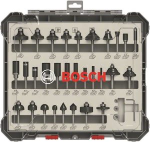 Bosch Komplet raznih glodala, 30 komada, držač od 1/4" mm 2607017476
