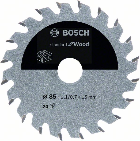 Bosch Standard for Wood list kružne testere za akumulatorske testere 85x1.1/0.7x15 T20 2608837666