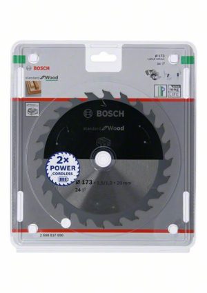 Bosch Akülü daire testereler için Standard for Wood Daire Testere Bıçağı 173x1,5/1x20 T24 2608837690