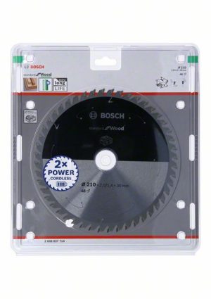 Bosch Akülü daire testereler için Standard for Wood Daire Testere Bıçağı 210x1,7/1,2x30 T48 2608837714