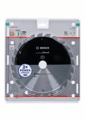 Bosch Akülü daire testereler için Standard for Wood Daire Testere Bıçağı 250x2,2/1,6x30 T24 2608837727