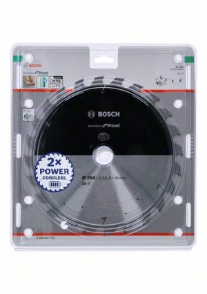 Bosch Akülü daire testereler için Standard for Wood Daire Testere Bıçağı 254x2,2/1,6x30 T24 2608837733