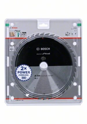 Bosch Akülü daire testereler için Standard for Wood Daire Testere Bıçağı 254x2,2/1,6x30 T40 2608837734