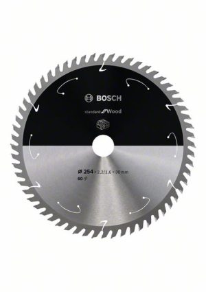 Bosch Akülü daire testereler için Standard for Wood Daire Testere Bıçağı 254x2,2/1,6x30 T60 2608837736