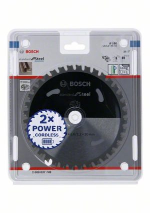 Bosch Standard for Steel list kružne testere za akumulatorske testere 160x1.6/1.2x20 T36 2608837749