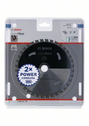 Bosch Standard for Steel list kružne testere za akumulatorske testere 173x1.6/1.2x20 T36 2608837750