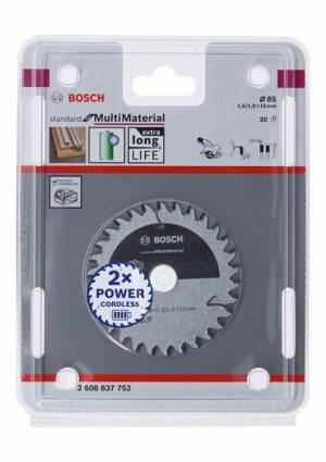 Bosch Standard for Multi Material list kružne testere za akumulatorske testere 85x1.5/1x15 T30 2608837752
