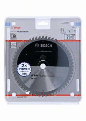 Bosch Akülü daire testereler için Standard for Aluminium Daire Testere Bıçağı 184x2/1,5x16 T56 2608837767
