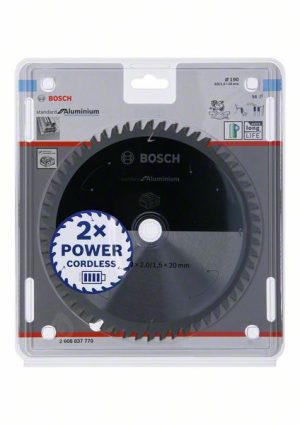 Bosch Akülü daire testereler için Standard for Aluminium Daire Testere Bıçağı 190x2/1,5x20 T56 2608837770